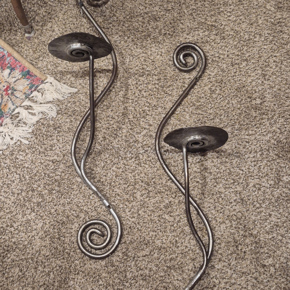 Hand Crafted Silver Wall Sconces